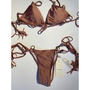 ELQUCHOU Women Sexy Micro Bikinis Set Push Up Swimwear‎ Swimsuit Bra Set SZ M